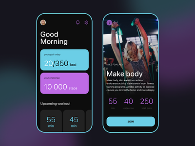 Mobile app design fitness interface ios app design mobile app training ui ux design uxui workout