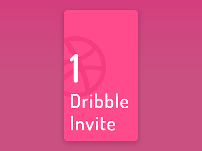 One Dribbble Invite dribbble dribbbleinvitation dribbbleinvite give away giveaway invitation newplayer pink