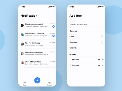 Grocery list app app grocery grocery app grocery list ios notification sketch ui ux ux design