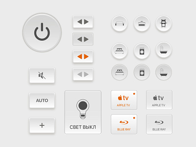 Skeuomorphic Smart Home elements interface ios ipad skeuomorph skeuomorphism smart smart home ui ux design