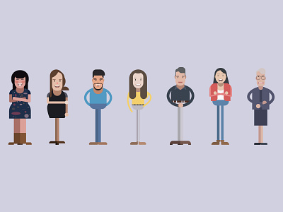 Flat Design Character design illustration