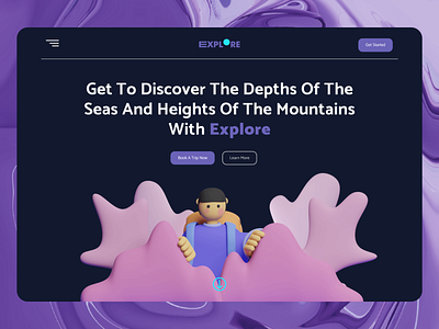 Explore — Hero Header Design/ Dark Mode