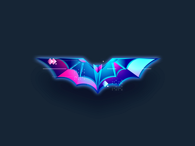 Batman comic dc gradient illustraton