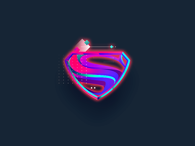 Superman comic dc gradient illustraton