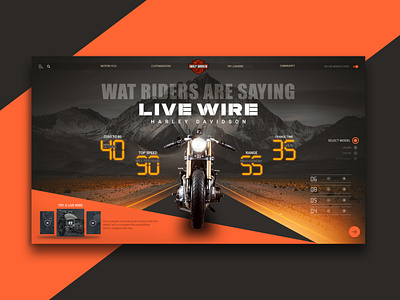 Harley Davidson UI/UX design