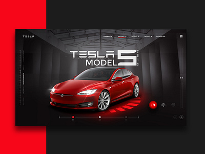 Tesla Model S UI/UX Design animation app design icon logo typography ui ux vector waqasakbar