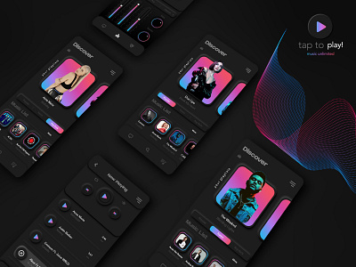 music app soft UI