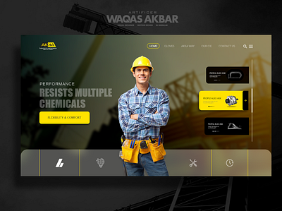 Akka Protection and performance website design UI/UX app branding design logo ui ux waqasakbar web