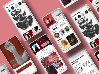 Art Nation - Prototype app art design ui ux