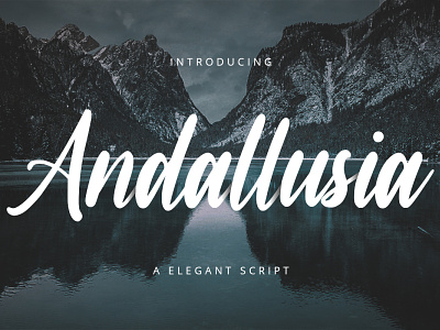 Andallusia-Bold Script branding invitation logo love lovely sweet wedding