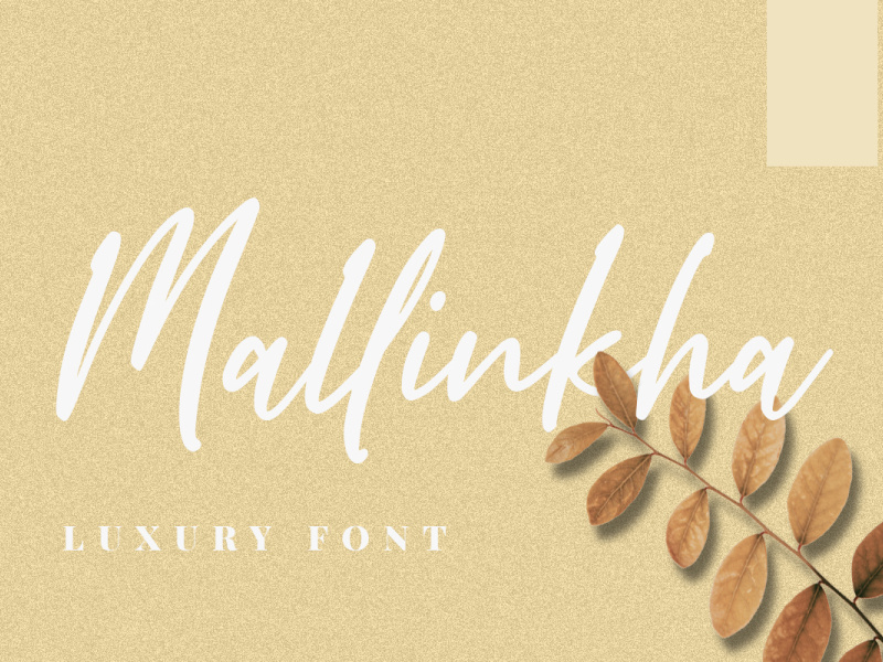 Mallinkha-Elegant Font by Fatma Studio on Dribbble