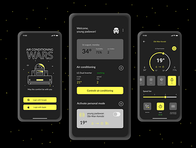 Air Conditioning Wars app design mobile ui ux