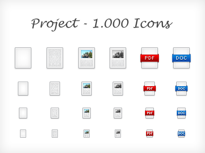 Pixel Perfect Icons (48px, 32px, 24px, 16px)
