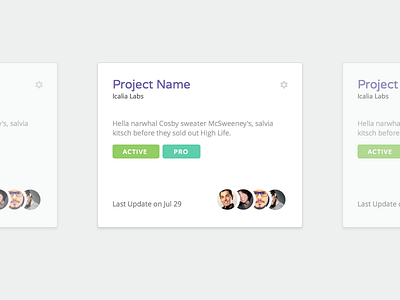 Project Cards cards.material crm design projects