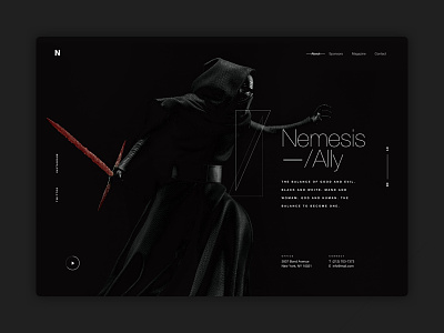 Nemesis - online magazine branding visual design