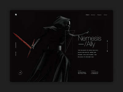 Nemesis - online magazine branding visual design