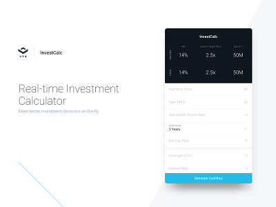 VTS InvestCalc ui design ux design