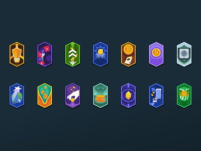 Medal rewards achievements badges design game design games icons illustration medals rewards
