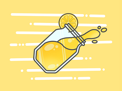 Lemonade Spilling colour colours design designer drawing illustration inspiration ios lemonade procreate