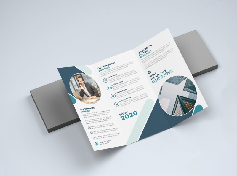 Trifold brochure design by Ahmad Raza on Dribbble