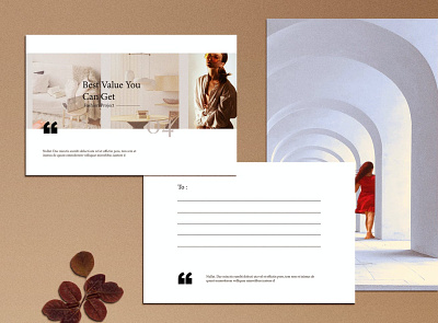 Fashion Postcard design branding fashion brand graphic design graphic designer minimalism photography postcard postcard design razades simple