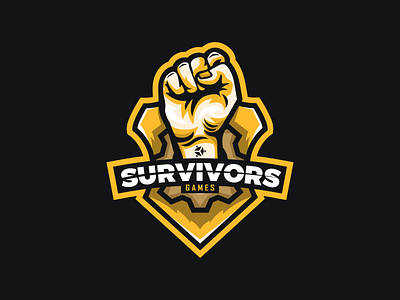 Survivors Mascot Logo branding design esport esportlogo esports fist gaming hand illustration logo mark mascot