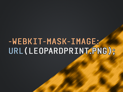 Webkit Mask Image: Leopard Print fun quick