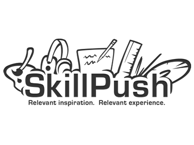 SkillPush brand logo skill push type