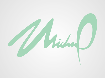 "Michael" brush ink lettering logo