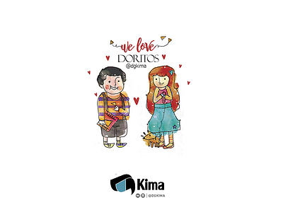 Love - character illustration character design dgkima watercolor