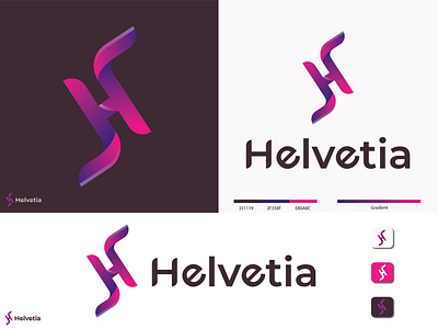 Helvetia - H brand logo design. brand identity branding colorful logo creative h letter logo gradient logo h letter h letter branding h letter mark h letter template h logo for company h monogram logo design modern h letter modern h letter design modern h letter logo modern h logo modern h logo idea modern logo professional h letter mark ultra modern h letter mark