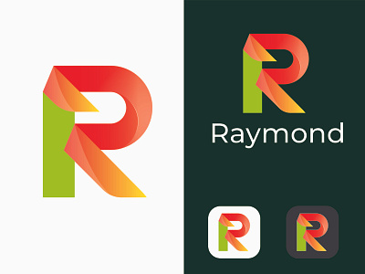 Raymond - R gradient letter logo