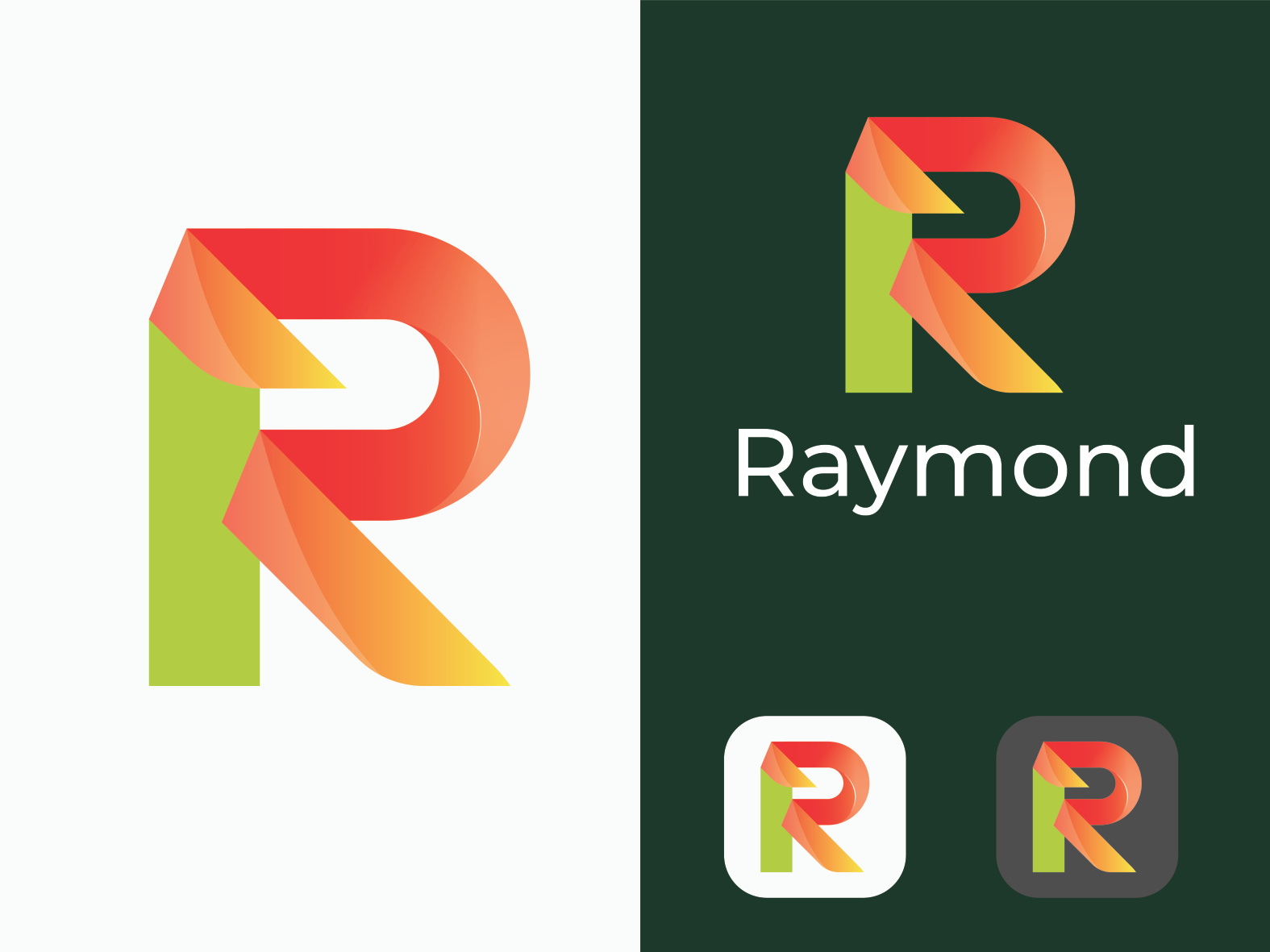 raymond r gradient letter logo by freelancer saiful propatsala com on dribbble raymond r gradient letter logo by