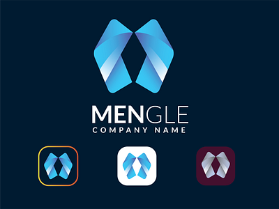 MENGLE – M Gradient Letter Logo