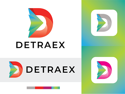 Detraex - logo design brand identity branding colorful logo creative d letter logo d letter d letter branding d letter mark d letter template d logo for company d monogram gradient logo logo design modern d letter modern d letter design modern d letter logo modern d logo modern d logo idea modern logo professional d letter mark ultra modern d letter mark