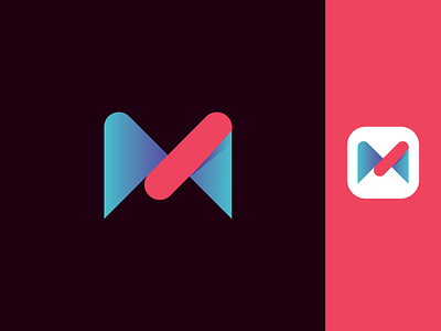 m abstract letter logo