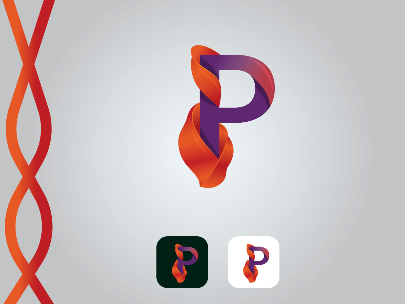 Modern Colorful P Letter Logo By Freelancer Saiful On