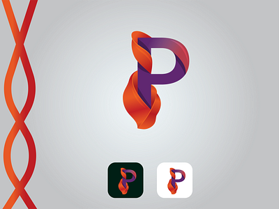 Modern Colorful P Letter Logo