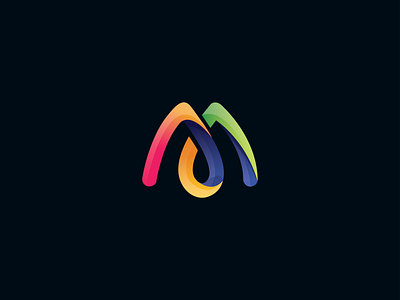 m abstract letter logo