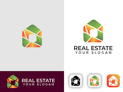 Real Estate Logo Design Concept 3 abstract logo app brand identity branding building business colorful company corporate identity gradient home home logo logo design logo designer modern modern home logo modern logo design modern real estate logo real estate real estate logo