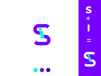 Si Letter Logo Design Concept