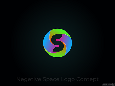 S Letter Negative Space Logo Design Concept 3d abstract logo brand identity branding colorful logo gradient logo logo design modern logo negative space logo negativespace s letter logo design concept s letter logo design concept