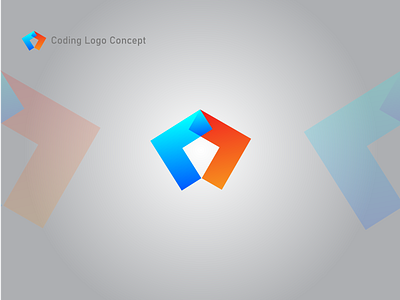 Coding Logo Concept 3d a b branding coding coding logo colorful logo gradient logo initial letter logo logo logo design logodesign logodesigner logotype modern logo software company software logo