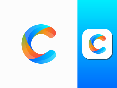 C Abstract initial Letter Logo Design