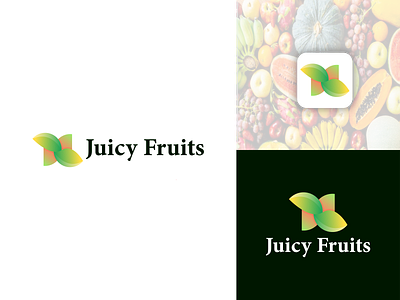 Juicy fruits logo design