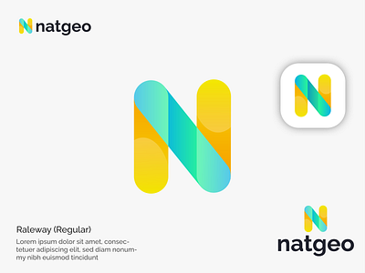 natgeo n modern letter log 3d animation applelogo brand identity branding gradient logo graphic design illustration logo logo design logoconcept logodesign logos logotipos modern logo motion graphics natgeologo nletterlogo nlogo nmodernlogo