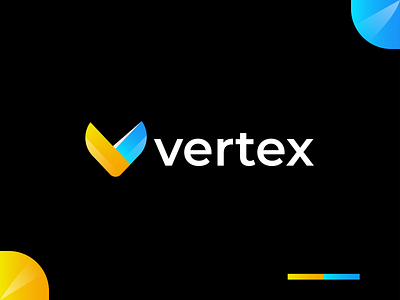 Vertex, V modern letter logo