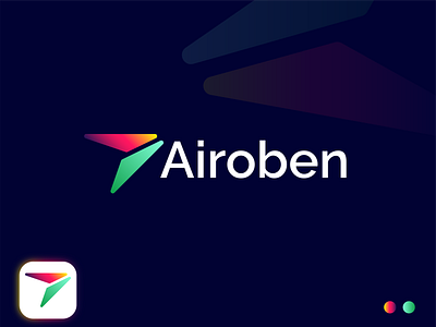 Airoben, A abstract modern letter logo 3d 3dabstractlogo 3dlogo a3dlogo abstractlogo ainitialletterlogo airoben amodernabstractlogo amodernlogo atypographylogo brand identity branding colorful logo design gradient logo illustration logo logo design modern logo