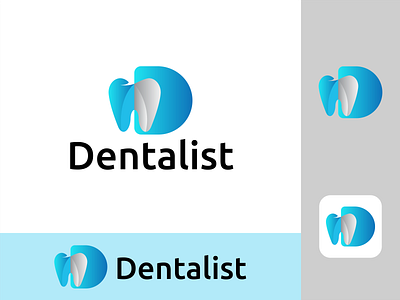 Dental, D modern letter logo design