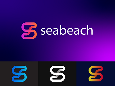 seabeach, s modern letter logo